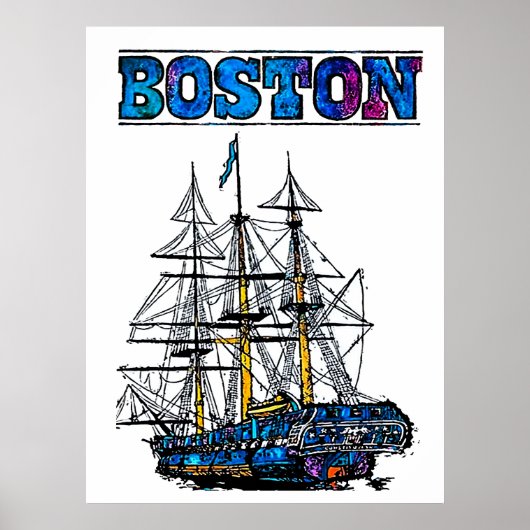 Boston-Reiseplakat Poster (Vorne)