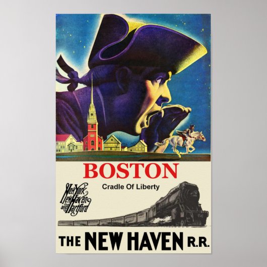 Boston-Reiseposter Poster (Vorne)