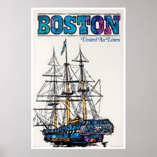 Boston-Reiseposter United Art Massachusetts Poster