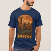 Boston Retro Art Deco T-Shirt (Vorderseite)