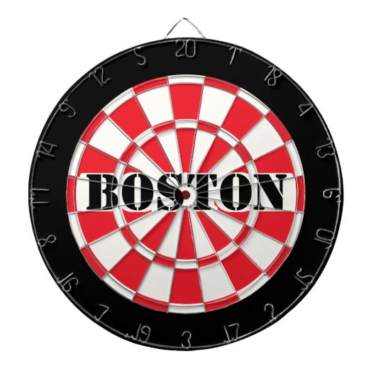 BOSTON rot schwarz und weiß Dartscheibe (vorne)
