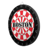 BOSTON rot schwarz und weiß Dartscheibe (Vorderseite rechts)