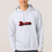 Boston rot und schwarz hoodie (Vorderseite)