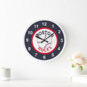 Boston Rules Baseball Uhr (Zuhause)