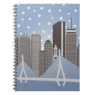 Boston-Schneeflocken Notizblock