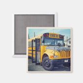 Boston School Bus Magnet (Vorderseite/Rückseite)