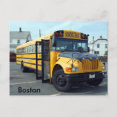 Boston School Bus Postkarte (Vorderseite)