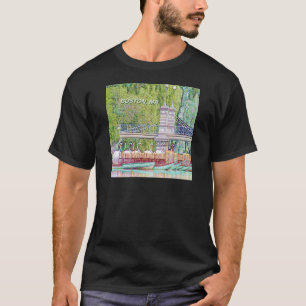 Boston-Schwanboote in Bleistift- und Tintenfilter T-Shirt