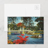 Boston-Schwanenboote Postkarte (Vorne/Hinten)