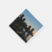 Boston Seaport Sunset City Skyline Serviette (Ecke)