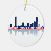 Boston sind Sie mein Zuhause Keramik Ornament (Links)