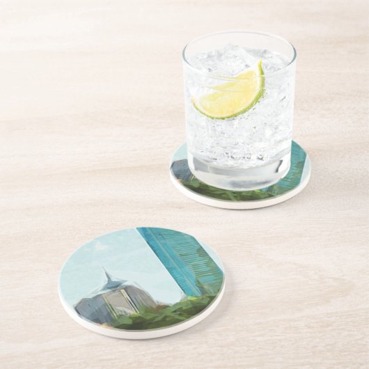 Boston Skyline Abstrakter Impressionismus Getränkeuntersetzer (Seite)