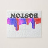 Boston-Skyline-Aquarell Puzzle (Horizontal)