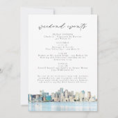 BOSTON Skyline Bachelorette Weekend Tour Einladung (Rückseite)