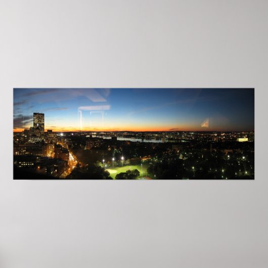 Boston Skyline bei Sunset Poster (Vorne)