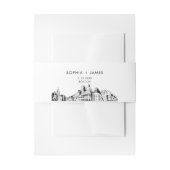Boston Skyline Bly Band, 2"x11,5" Einladungsbanderole (Vorderseite Beispiel)