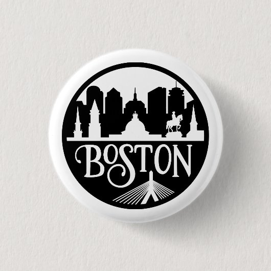 Boston Skyline Button (Vorderseite)
