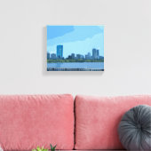 Boston Skyline Charles River Gemälde Leinwanddruck (Insitu (Wohnzimmer))