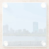 Boston Skyline Charles River Painting Glasuntersetzer (Rückseite)