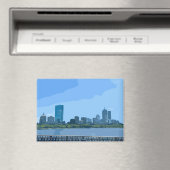 Boston Skyline Charles River Painting Magnet (In Situ (Geschirrspüler))