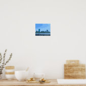 Boston Skyline Charles River Painting Poster (Küche)