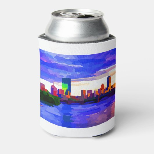 Boston Skyline Charles River Sunset Dosenkühler (Kanne Rückseite)