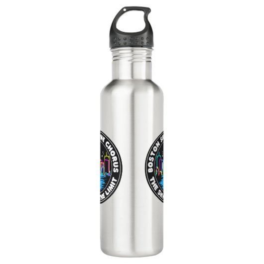Boston Skyline Chorus Logo Wasserflasche Edelstahlflasche (Vorderseite)