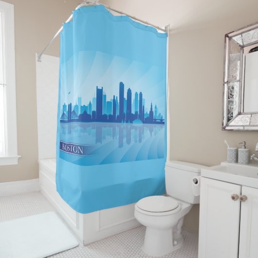 Boston Skyline Duschvorhang (Beispiel)