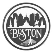Boston Skyline Eishockey Puck (Vorderseite)