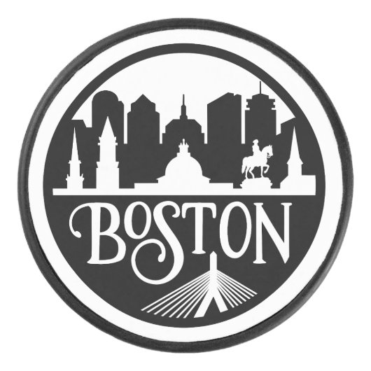 Boston Skyline Eishockey Puck (Vorderseite)
