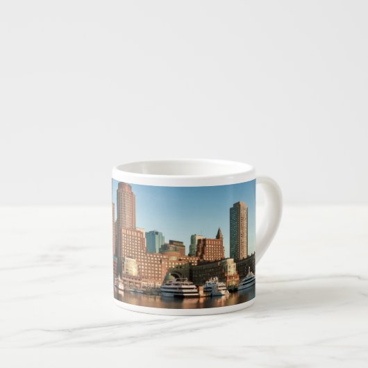 Boston-Skyline Espressotasse (Vorderseite Rechts)