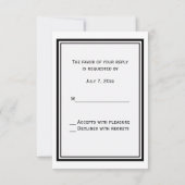 Boston Skyline Etched Gerahmt UAWG RSVP Karte (Rückseite)