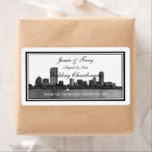 Boston Skyline Etched Gerahmtes H Wine Label (Insitu)
