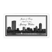 Boston Skyline Etwas Gerahmtes H #2 Wasserflasche (Vorne)