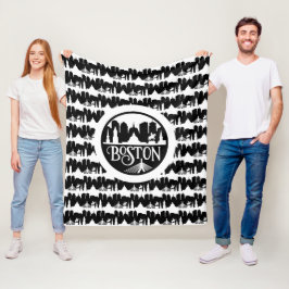 Boston Skyline Fleecedecke