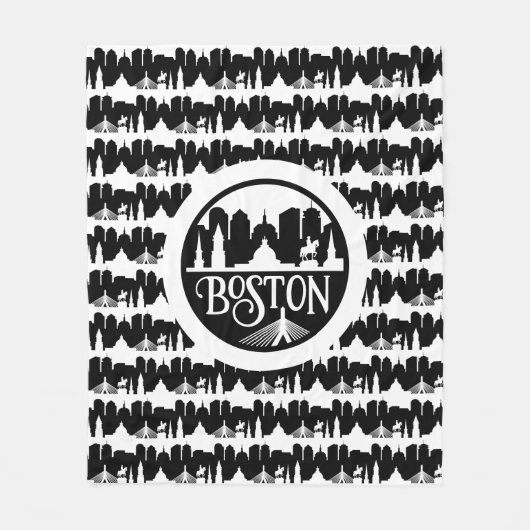 Boston Skyline Fleecedecke (Vorderseite)