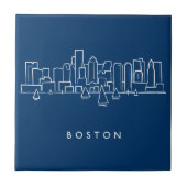 Boston-Skyline Fliese (Vorderseite)
