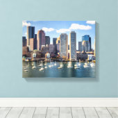 Boston skyline from waterfront leinwanddruck (Insitu (Holzboden))