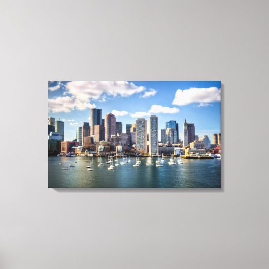 Boston skyline from waterfront leinwanddruck (Vorderseite)