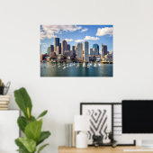Boston skyline from waterfront poster (Heimbüro)