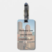 Boston-Skyline Gepäckanhänger (Rückseite vertikal)