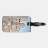 Boston-Skyline Gepäckanhänger (Rückseite horizontal)