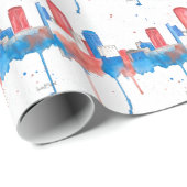 Boston-Skyline Geschenkpapier (Rolleneckpunkt)