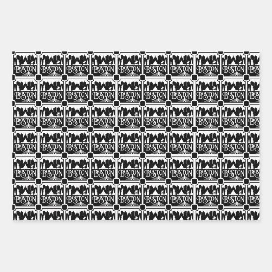 Boston Skyline Geschenkpapier Set (Vorderseite 2)