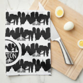 Boston Skyline Geschirrtuch (Viertel Falte)