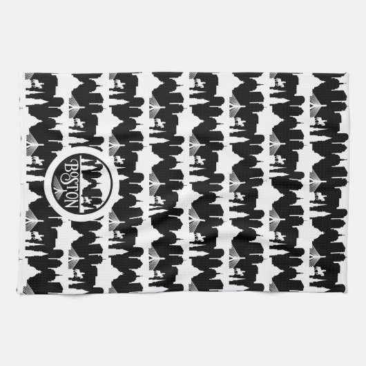 Boston Skyline Geschirrtuch (Horizontal)