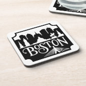 Boston Skyline Getränkeuntersetzer (Linke Seite)