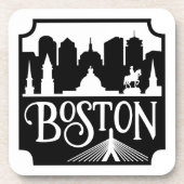 Boston Skyline Getränkeuntersetzer (Vorderseite)