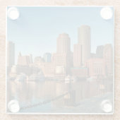 Boston-Skyline Glasuntersetzer (Rückseite)