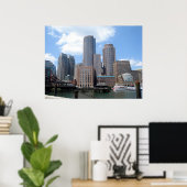 Boston Skyline in Summer Poster (Heimbüro)